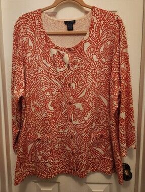 Vintage Womens Doncaster Silk Blend Cardigan - Size - 3X